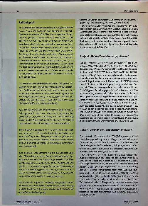 Vorschauseite 2: Herausforderung BPSD annehmen freie GeVA-Verstehenshypothese in Zeiten der knappen Ressourcen