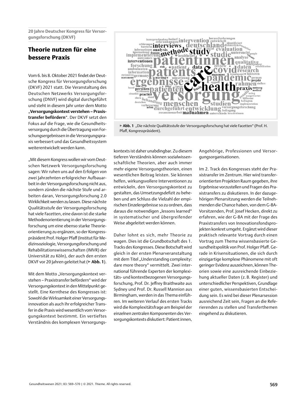 Vorschauseite 1: Theorie nutzen für eine bessere Praxis.