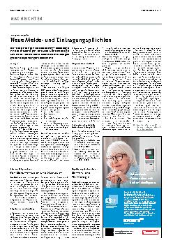 Vorschauseite 1: Neue Meldeund Eintragungspflichten