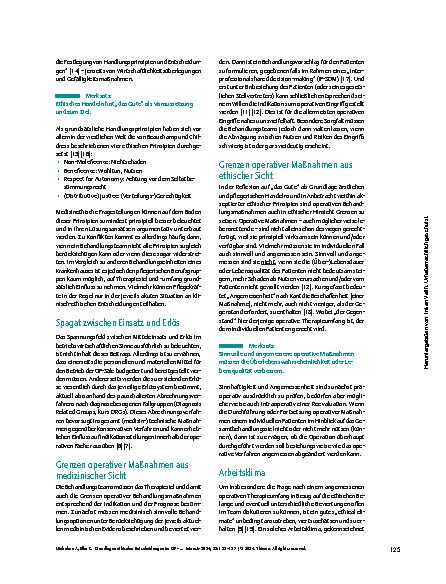 Vorschauseite 3: Grundlagen ethischer Entscheidungen im OP – eine Annäherung