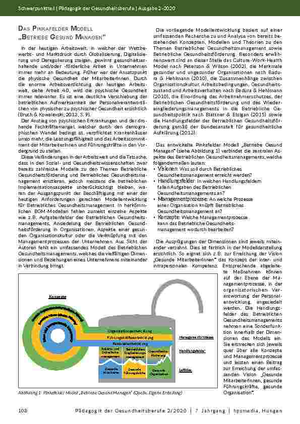 Vorschauseite 2: Rahmenbedingungen einer gesunden Unternehmenskultur in Organisationen des Gesundheitswesens