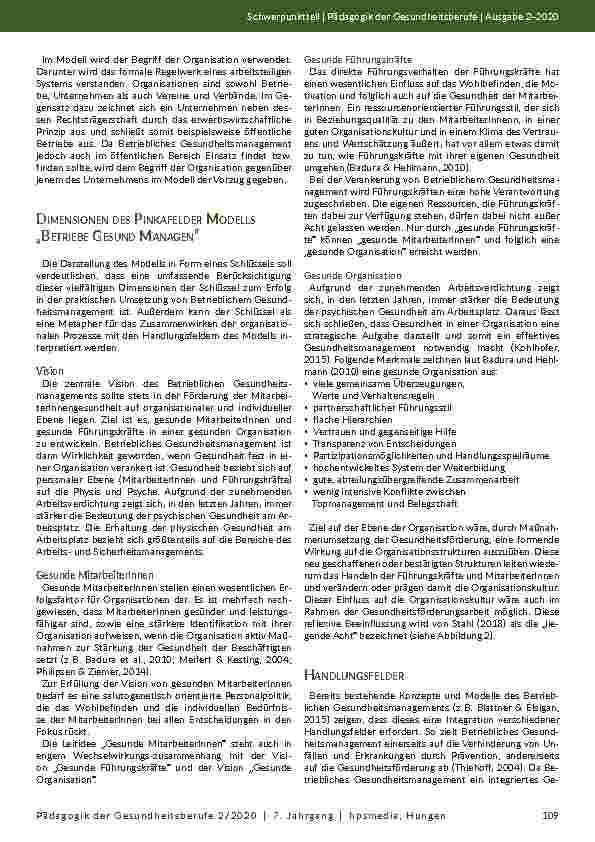 Vorschauseite 3: Rahmenbedingungen einer gesunden Unternehmenskultur in Organisationen des Gesundheitswesens
