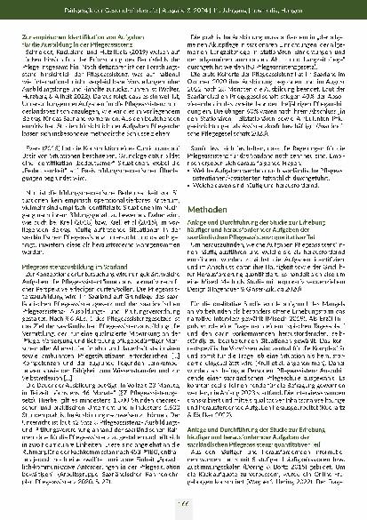 Vorschauseite 3: Welche Aufgaben erhalten Auszubildende in der Pflegeassistenz in der praktischen Ausbildung? Eine empirische Untersuchung am Beispiel des Saarlandes.