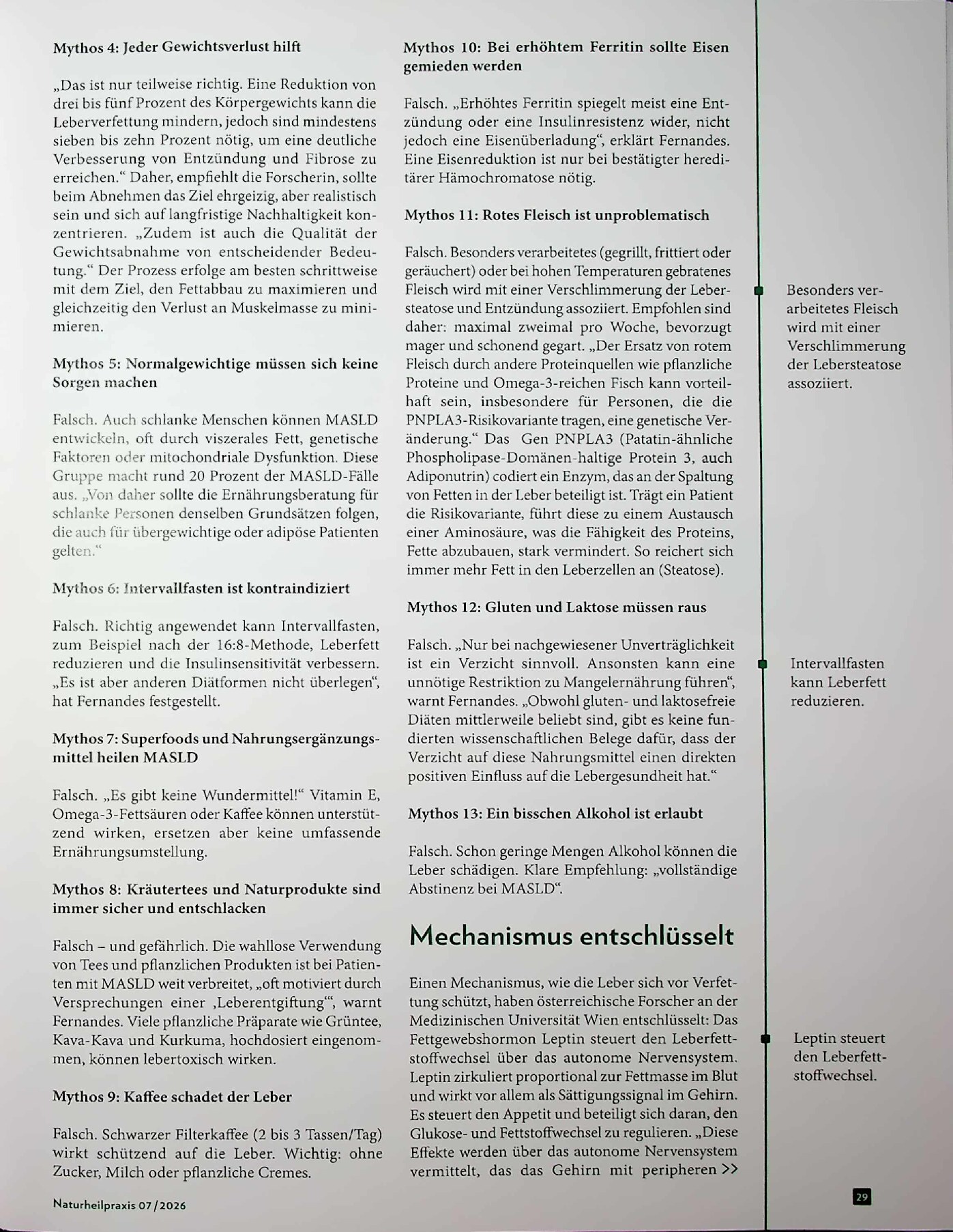 Vorschauseite 2: Leber-Mythen entlarvt. Wenn es dem Entgiftungsorgan zu viel wird