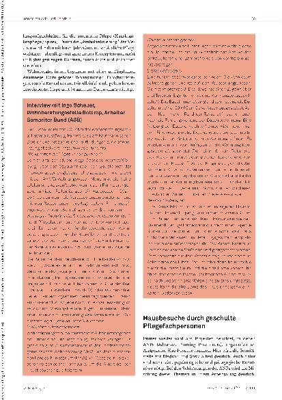 Vorschauseite 3: Wohnberatung: Ein besonderes Entwicklungsfeld