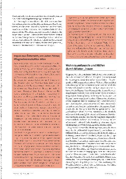 Vorschauseite 4: Wohnberatung: Ein besonderes Entwicklungsfeld