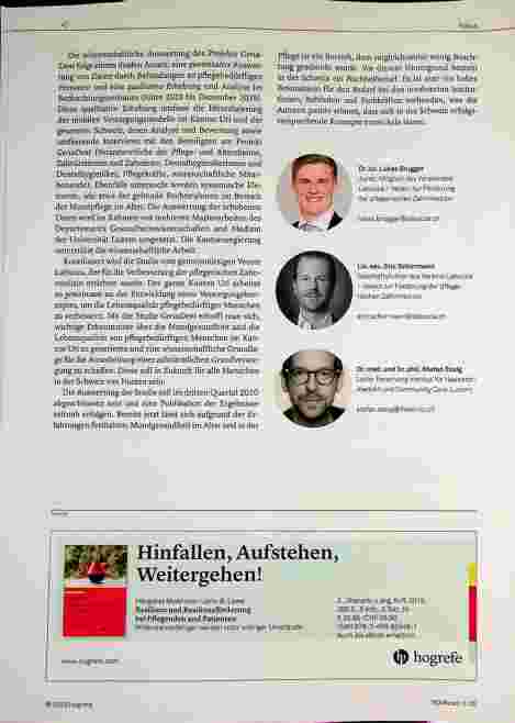 Vorschauseite 4: Mundgesundheit im Alter: Ist die Schweiz gut vorbereitet?