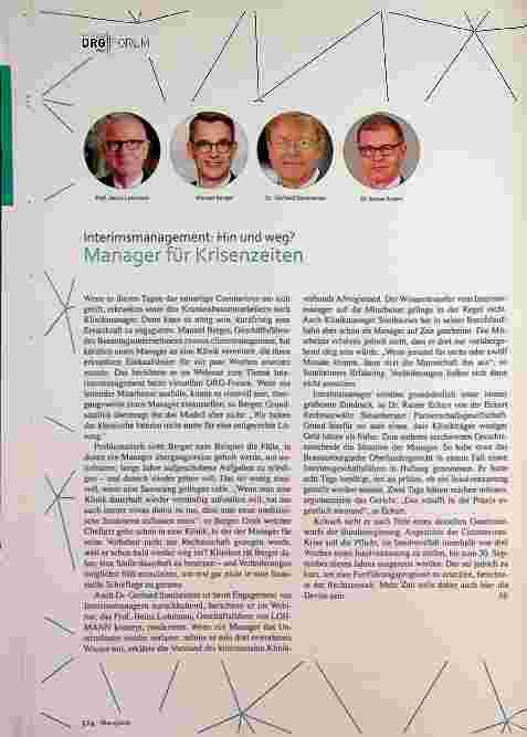 Vorschauseite 1: Interimsmanagement: Hin und weg? Manager für Krisenzeiten