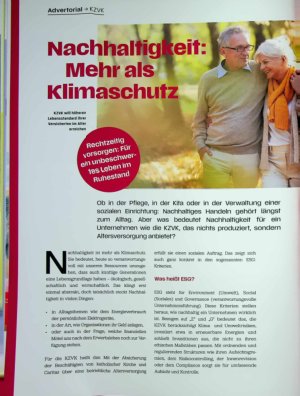 Vorschauseite 1: Nachhaltigkeit: |-. Mehr als 1 Klimaschutz