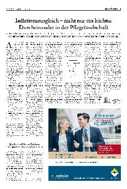 Vorschauseite 1: Inflationsausgleich - nicht nur ein leichtes Durcheinander in der Pflegelandschaft