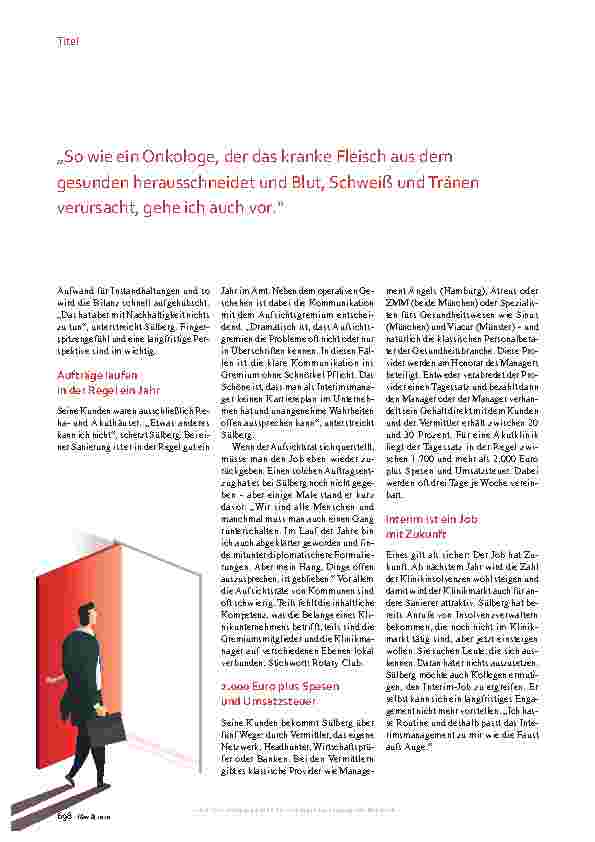 Vorschauseite 3: Aus dem Alltag eines Interimsmanagers: Klinikretter aus Leidenschaft