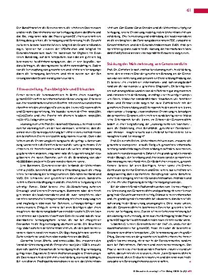 Vorschauseite 2: Das Modellvorhaben Genomsequenzierung ist gestartet. Endlich: Die Genommedizin geht in die Versorgung!