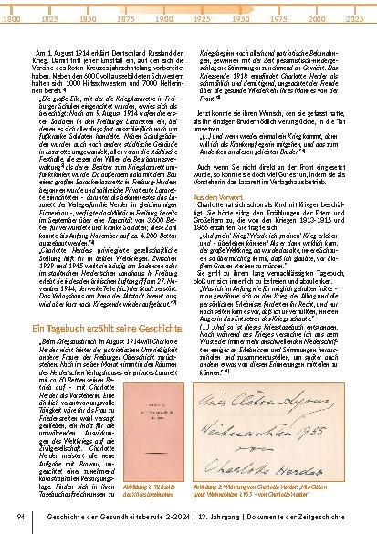 Vorschauseite 2: Dokumente der Zeitgeschichte Charlotte Herder, geb. Willmann (1872 – 1959)¹ Teil 2 – Eine katholische Verlegergattin als Lazarettsvorsteherin