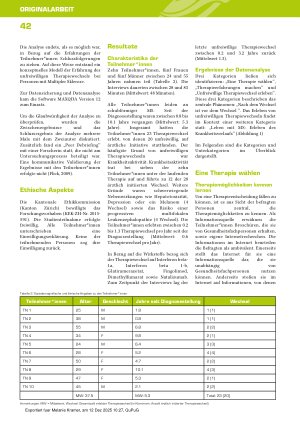 Vorschauseite 4: Unfreiwillige Therapiewechsel bei Multipler Sklerose: Die Sicht der Patient*innen. Eine qualitativ-deskriptive Studie