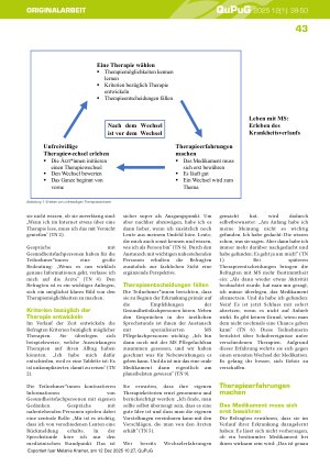 Vorschauseite 5: Unfreiwillige Therapiewechsel bei Multipler Sklerose: Die Sicht der Patient*innen. Eine qualitativ-deskriptive Studie