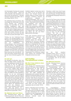Vorschauseite 6: Unfreiwillige Therapiewechsel bei Multipler Sklerose: Die Sicht der Patient*innen. Eine qualitativ-deskriptive Studie