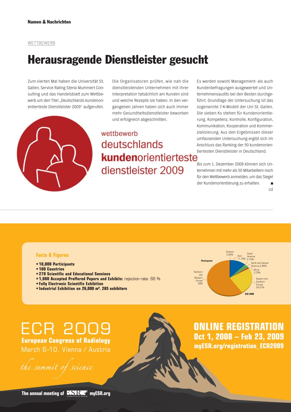 Vorschauseite 1: Herausragende Dienstleister gesucht