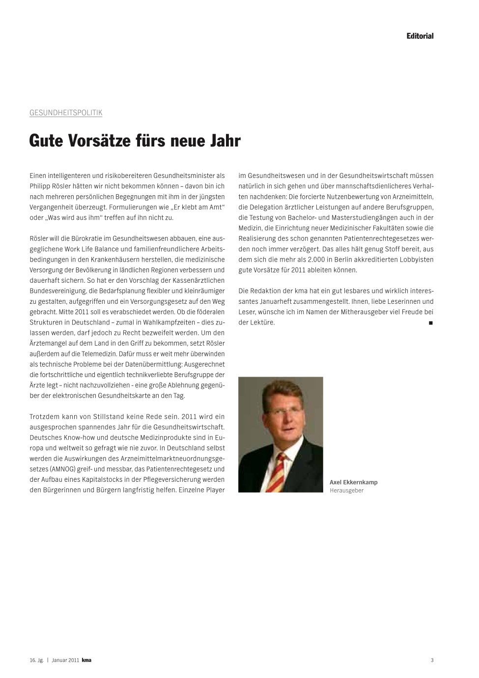 Vorschauseite 1: Gute Vorsätze fürs neue Jahr