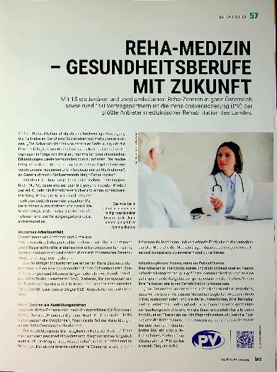 Vorschauseite 1: Reha-Medizin-Gesundheitsberufe mit Zukunft