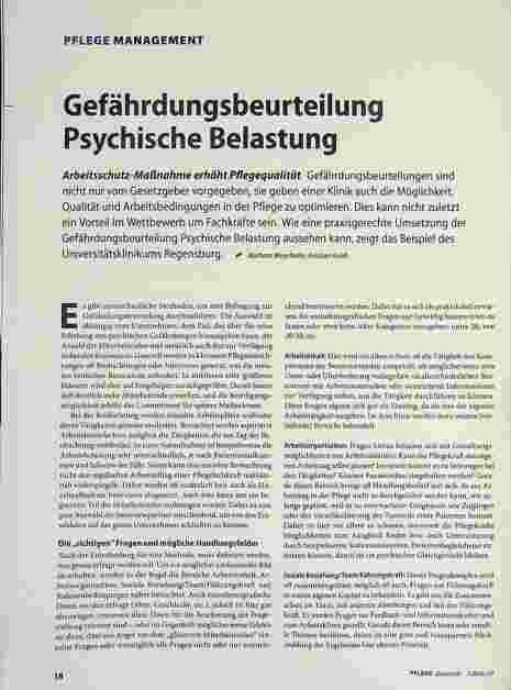Vorschauseite 1: Gefährdungsbeurteilung Psychische Belastung