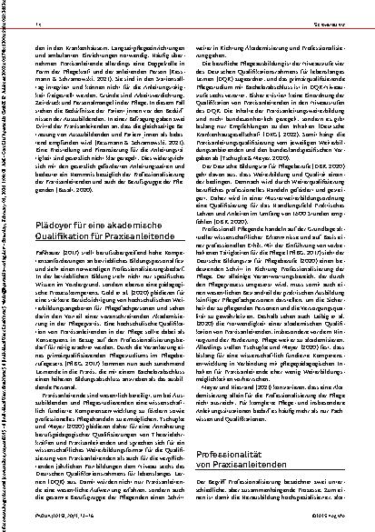 Vorschauseite 2: Die Lehrpersonen in der Praxis Professionalisierungsprozesse in der Pflege in Bezug auf die Praxisanleitung