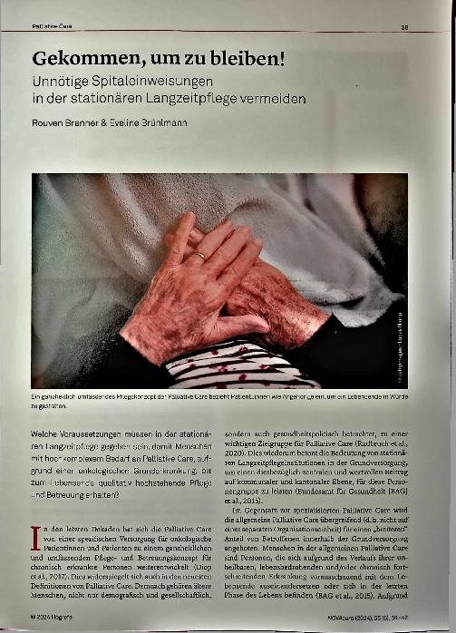Vorschauseite 1: Gekommen, um zu bleiben! Unnötige Spitalaufenthalte in der stationären Langzeitpflege vermeiden