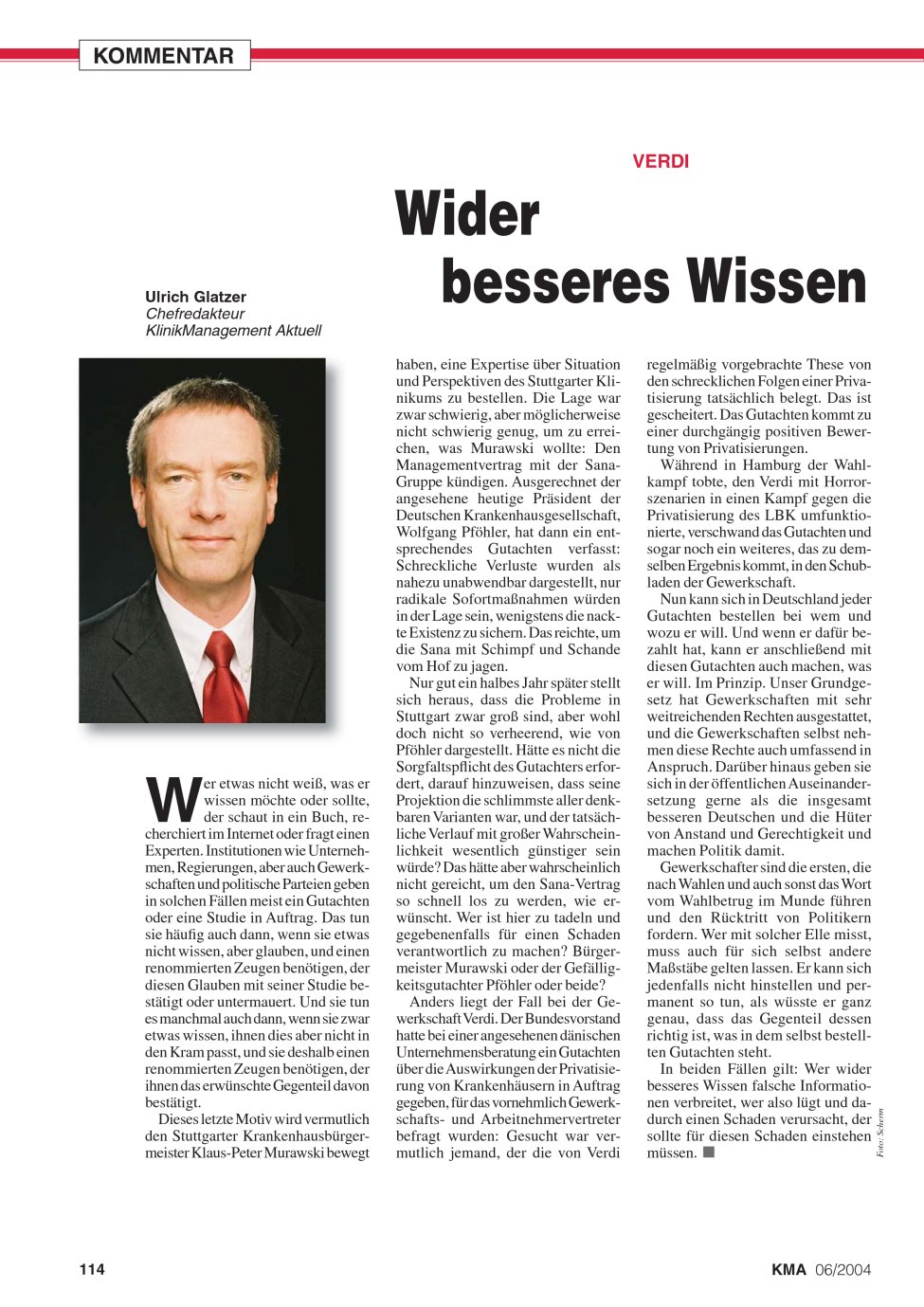 Vorschauseite 1: Wider besseres Wissen