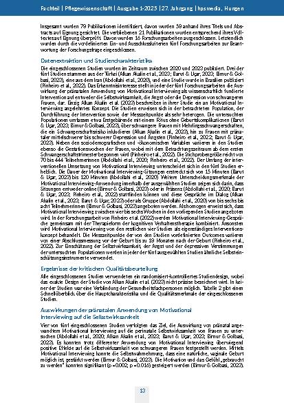 Vorschauseite 5: Auswirkungen von Motivational Interviewing bei Schwangeren auf Selbstwirksamkeit, Angst und Hoffnungslosigkeit Systematischer Literaturreview