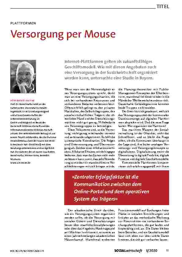 Vorschauseite 1: Versorgung per Maus