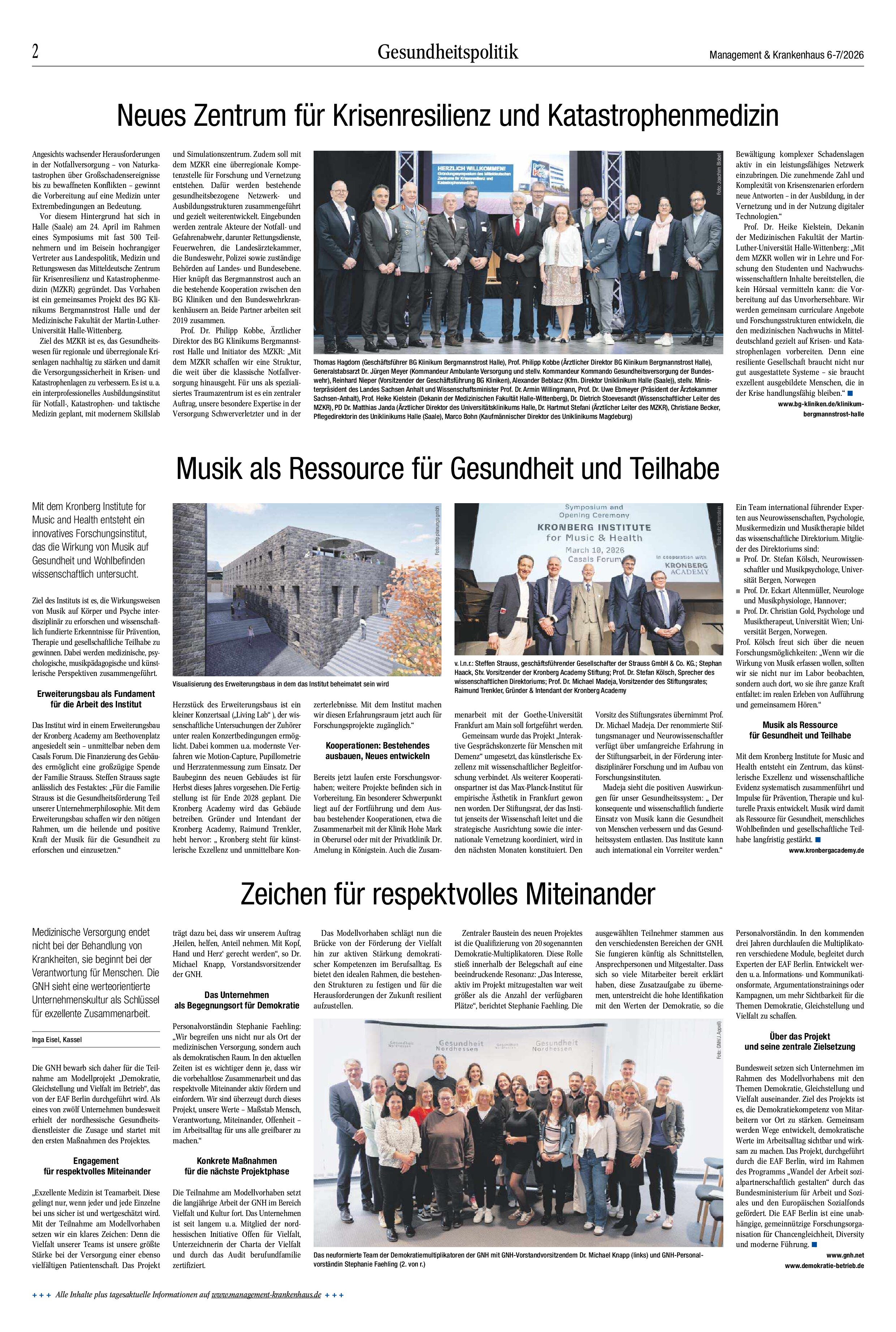 Vorschauseite 1: Gesundheitspolitik