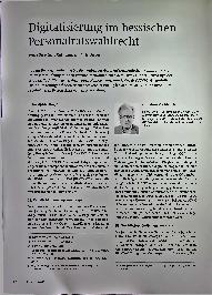 Vorschauseite 1: Digitalisierung im hessischen Personalratswahlrecht
