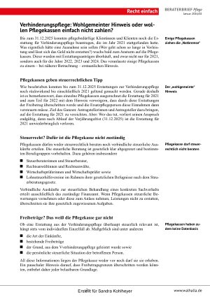 Vorschauseite 2: Beraterbrief Pflege Heft 2-2026