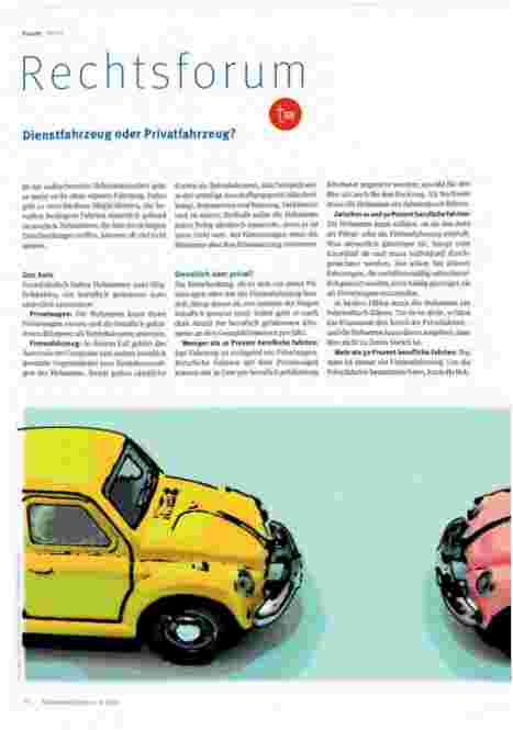 Vorschauseite 1: Dienstfahrzeug oder Privatfahrzeug?