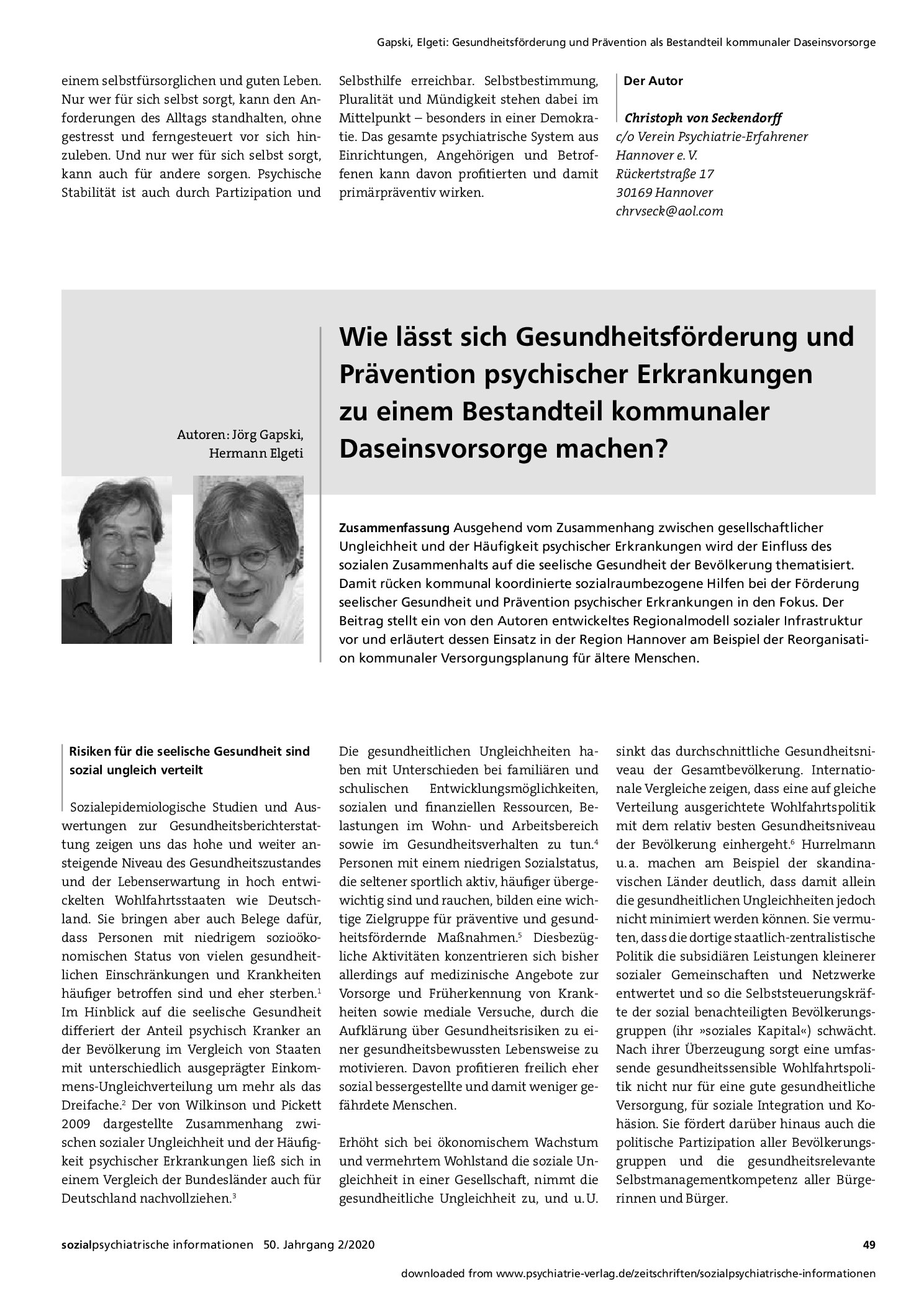 Vorschauseite 5: Entstigmatisierung und Partizipation. Wie und unter welchen Voraussetzungen können die Selbsthilfe-Initiativen Betroffener und Angehöriger primärpräventiv wirksam werden?