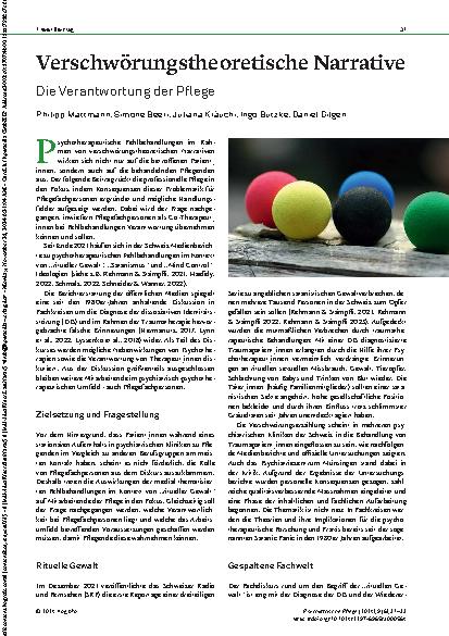 Vorschauseite 1: Verschwörungstheoretische Narrative: Die Verantwortung der Pflege