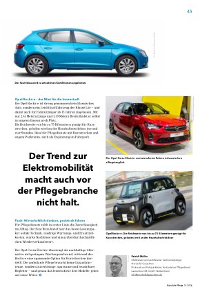 Vorschauseite 2: Drei Fahrzeuge für den Pflegedienst
