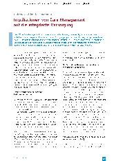 Vorschauseite 1: Implikationen von Care Management auf die integrierte Versorgung
