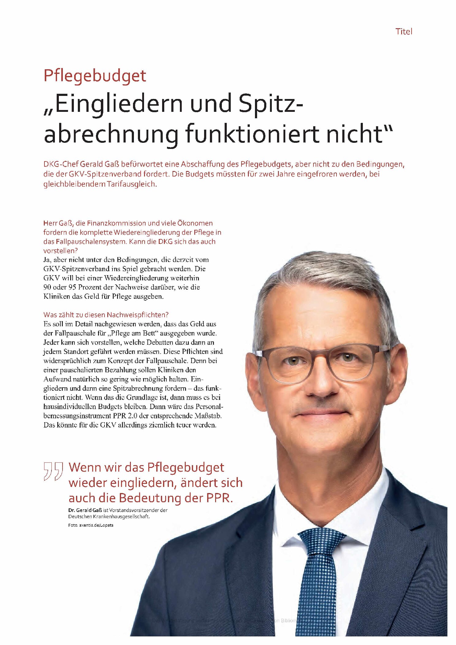 Vorschauseite 1: „Eingliedern und Spitzabrechnung funktioniert nicht“