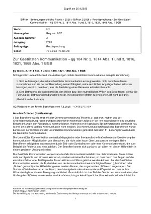 Vorschauseite 1: Zur Gestützten Kommunikation –