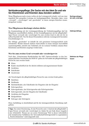 Vorschauseite 4: Beraterbrief Pflege Heft 4-2026