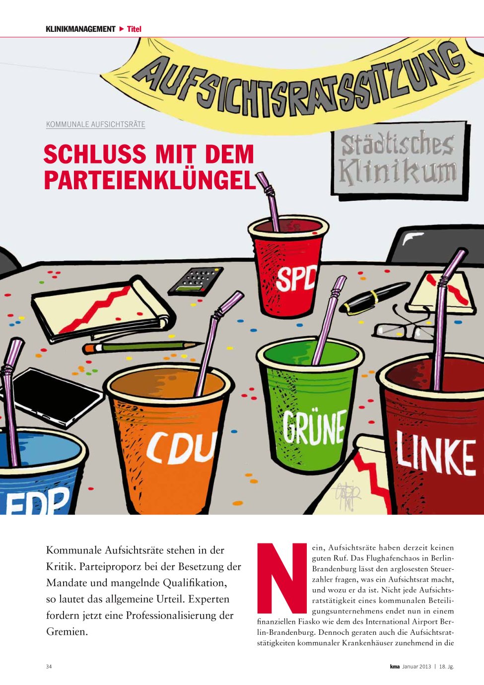 Vorschauseite 1: Schluss mit dem Parteienklüngel