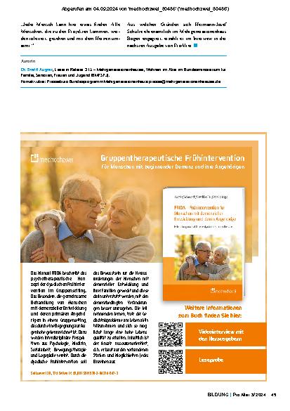 Vorschauseite 4: Gemeinschaft leben Ehrenamt im Mehrgenerationenhaus