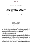 Vorschauseite 1: EVOLUTION UND INVOLUTION Der große Atem