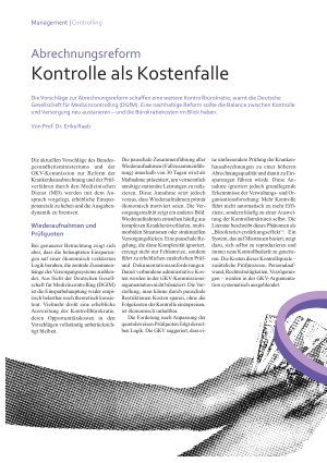 Vorschauseite 1: Abrechnungsreform. Kontrolle als Kostenfalle
