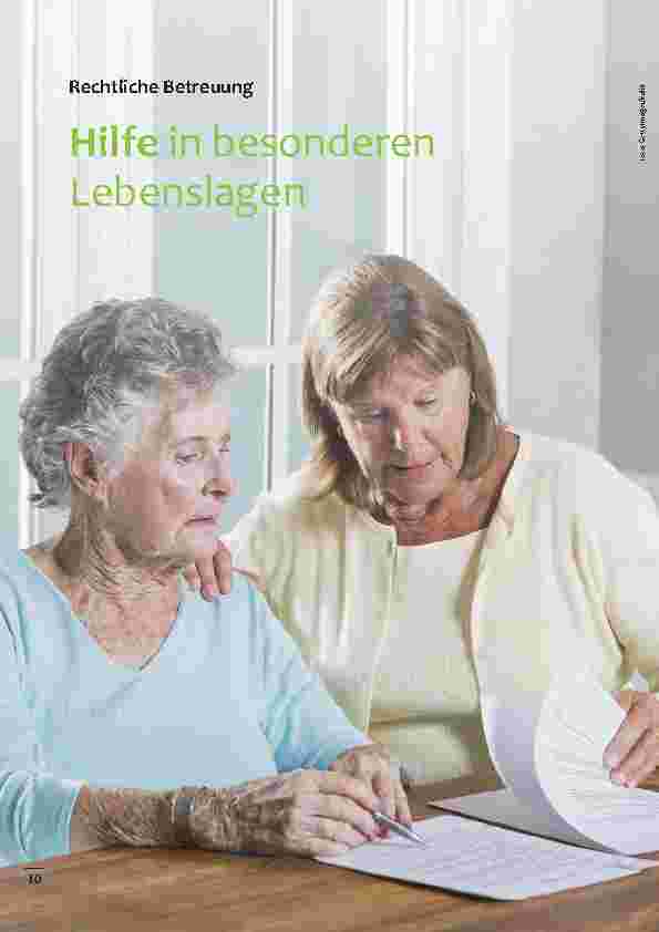Vorschauseite 1: Rechtliche Betreuung - Hilfe in besonderen Lebenslagen