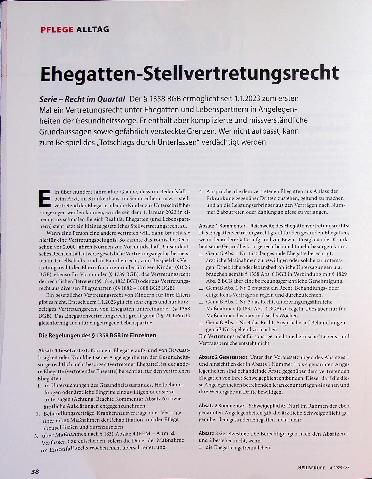 Vorschauseite 1: Ehegatten-Stellvertretungsrecht