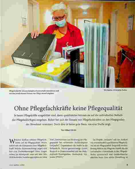 Vorschauseite 1: Ohne Pflegefachkräfte keine Pflegequalität