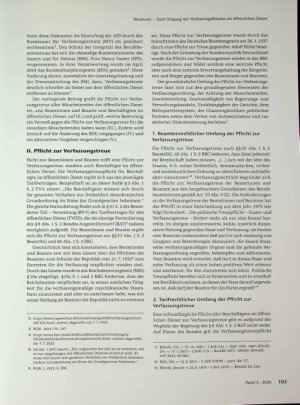 Vorschauseite 2: Zum Umgang mit Verfassungsfeinden im öffentlichen Dienst