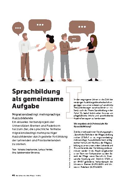 Vorschauseite 1: Sprachbildung als gemeinsame Aufgabe