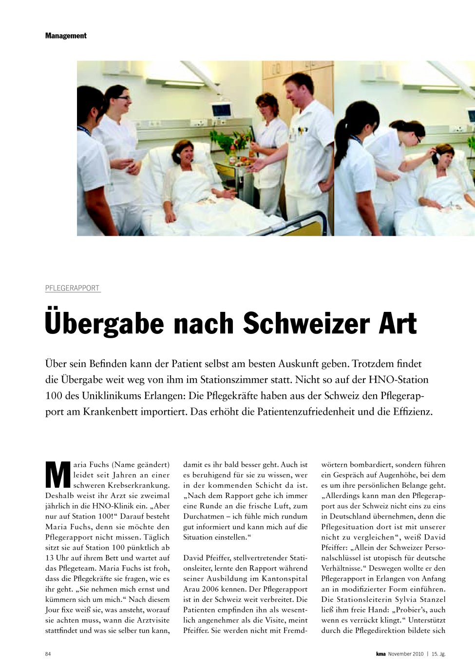 Vorschauseite 1: Übergabe nach Schweizer Art